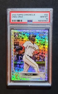 Oneil Cruz 2022 Topps Chrome Logo Fractor L/E Rookie Card PSA 10 Pirates - Bild 1 von 2