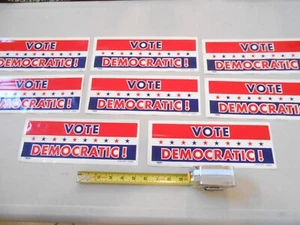 SET / LOT 8 DEMOCRATIC POLITICAL CAMPAIGN PLASTIC HAT VOTE PRESIDENT - Picture 1 of 6