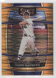2022 Panini Select Concourse Orange Pulsar Prizm /16 Eddie Mathews #87 HOF