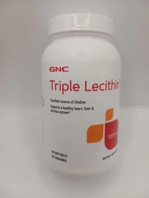 GNC Triple Lecithin 1200 MG - 90 Cápsulas Gelatinosas | 90 Porções Expiradas 9/2025 - Imagem 1 de 3