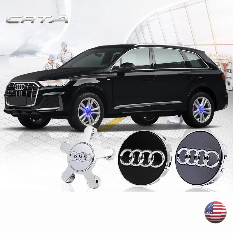 4 peças adequadas para tampa de cubo de roda flutuante Audi - Imagem 1 de 1