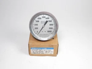 Ashcroft 35-1009A-02B-3-15 Receiver Pressure Gauge 0-10000 3-1/2" Dial 1/4"NP... - Picture 1 of 5