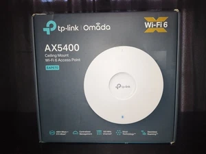 TP-LINK EAP670 AX5400 WiFi 6 Ceiling Mount PoE+ Wireless Access Point - White - Photo 1/4