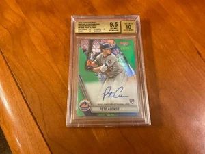 2019 Bowman’s Best Autographs Pete Alonso #B19PA Green Refractor Rookie! BGS 9,5 - Bild 1 von 6