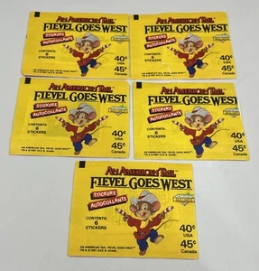 An American Tail Fievel Goes West 1991 Stickers 5 Packs Diamond (Loose Seals) - Picture 1 of 3