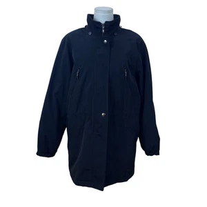 Liz Claiborne Damen Jacke schwarz mit Reißverschluss und hohem Kragen Druckknöpfe Gr. M - Bild 1 von 10