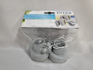 (2-Pk) Intex Pool Fittings Converter Accessory Clamp Adapters Type B Gray 29061E - Picture 1 of 5