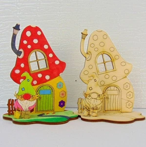 Kreativ Set Wichtelhaus für Kinder und Wichtelfans, Bastel Set aus Holz - Bild 1 von 3