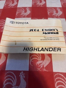 2004 TOYOTA HIGHLANDER OWNERS MANUAL LIMITED BASE I4 2.4L V6 3.0L AWD 2WD OEM - Picture 1 of 10