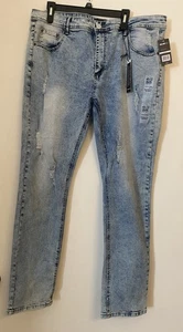 Neu mit Etikett William Rast Hollywood Skinny 40 x 32 helle Waschung Denim blau Jeans Reißverschluss Hosenschlitz - Bild 1 von 9