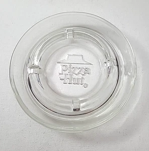 Vintage 5" Klarglas Pizza Hut Aschenbecher Tabak Zigarette Zigarre Restaurant LESEN - Bild 1 von 6
