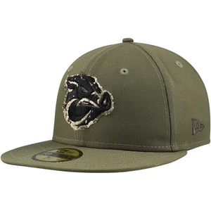 Men's New Era Olive Lehigh Valley IronPigs Theme Night Military 59FIFTY Fitted - Picture 1 of 6