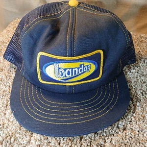 Vintage Bandag Tires Truckers Hat Snapback Made in USA Patch Cap Adjustable - Picture 1 of 9