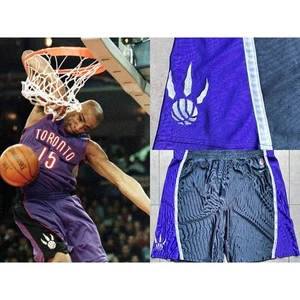 Toronto Raptors 2000s NIKE shorts Swingman XL pants Vince blk NBA basketball vtg - Picture 1 of 9