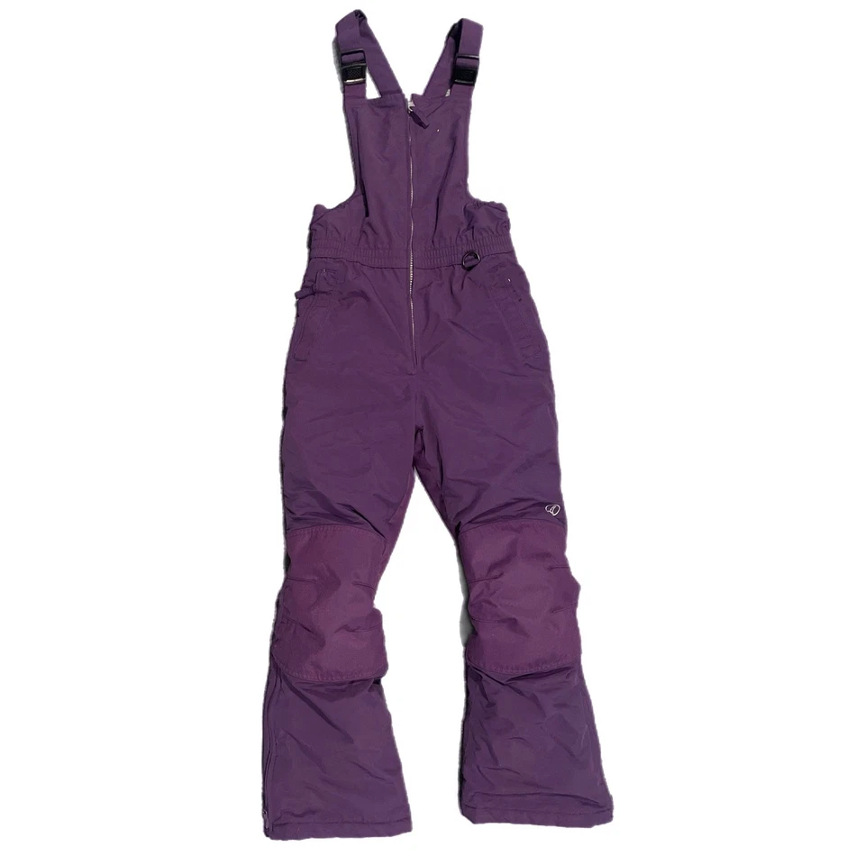 Lands End Squall Kids Purple Grow A Longs Ski Snow pants Bib Overalls Sz 10S EUC - Image 1 of 4