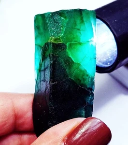 176.80+ Ct Natural Emerald Rough Certified Loose Gemstone With Free Gift - Picture 1 of 7