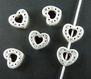 120pcs Tibetan Silver Hollow Heart Spacers 8.5x7.5mm zn615 - Picture 1 of 1