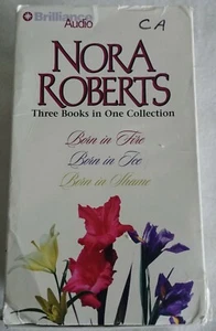 Nora Roberts 3 Bücher eine Sammlung Born in Fire Ice Shame 12 Kassetten Hörbuch - Bild 1 von 8