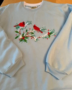 FELPA DONNA INVERNALE VINTAGE COLLEZIONI ECC RICAMATA CARDINALE VACANZA TG M - Foto 1 di 6