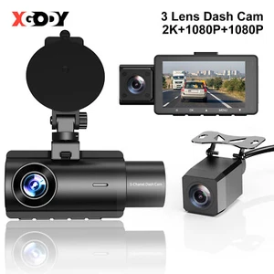 XGODY 4K DVR for Cars Dash Camera Front inside Rear Dash Cam Built-in WiFi & GPS - Picture 1 of 17