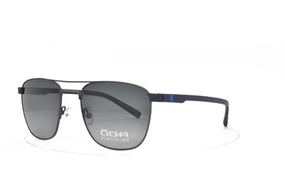 OGA MOREL France Sunglasses Chacoal GRAY BLUE Aviator POLARIZED 10082O GB14 55mm - Image 1 of 4
