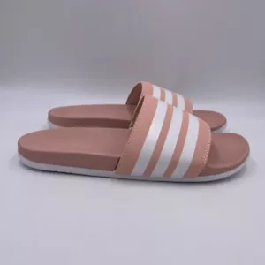 Adidas Adilette Comfort Pink / White Womens Slides - Picture 1 of 8