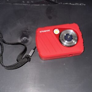 Polaroid ISO48 Waterproof Instant Sharing Digital Camera Red No Power Cord
