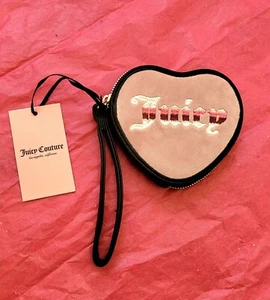JUICY COUTURE - Cartera Muñequera Retro Ambiente Corazón Cremallera Alrededor - Color Ángel / Rubor - Imagen 1 de 6