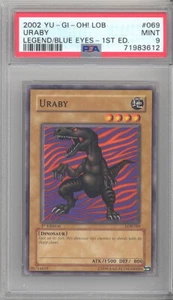 PSA 9 - Tarjeta Yu-Gi-Oh - LOB-069 - URABY (común) *1ª Edición* - COMO NUEVA - Imagen 1 de 2
