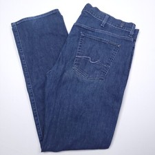 $198 7 For All Mankind Standard Straight Leg Button Fly Preppy Jeans 39x33