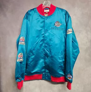 NWT Mitchell & Ness NBA Finals Detroit Pistons Satin Lightweight Jacket L $140 - Picture 1 of 10
