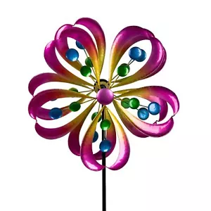 Windrad Gartenstecker COLORFUL BLUME H. 128cm D. 40cm Formano Garten S25 - Bild 1 von 1
