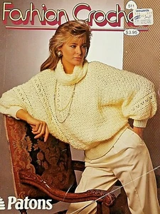 Patons 511 FASHION CROCHET 32pg booklet 11 women designs 1986 Canada - Picture 1 of 8