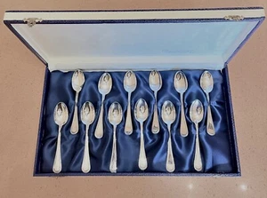 12 Teelöffel Vintage 80er Jahre In Silber 800 Padua Made In Italy - Zdjęcie 1 z 8