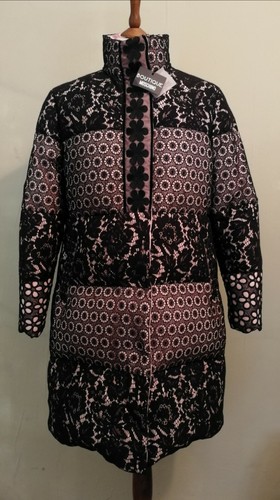 Boutique Moschino Cappotto Tampone Sovrapposizione Pizzo Nero Regno Unito 14 Italia 46 CTRL £960