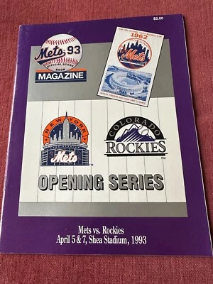 1993 New York Mets vs Colorado Rockies 1st Game Ever Dwight Gooden Shutout Shea - Image 1 of 4