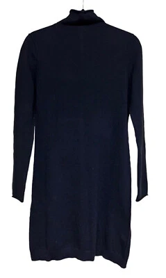Qi Cashmere 100% Cashmere Mock Neck Sweater Dress Black Women’s Size Medium - Image 1 of 4