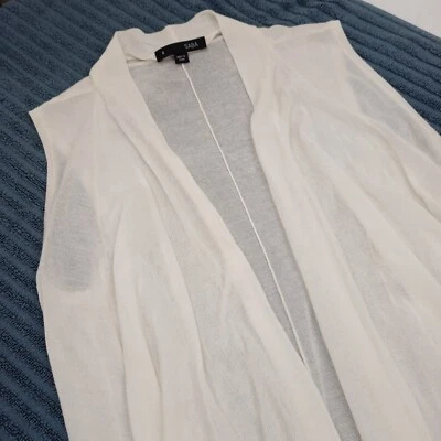 Saba Women Jacket White Size 8 Knit Vest Cardigan Business Formal - image 1 of 4