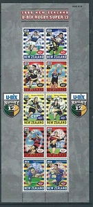 NEW ZEALAND 1999 RUGBY SUPER 12 SHEETLET OF 10 UNMOUNTED MINT, MNH - Picture 1 of 1