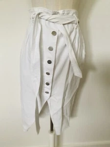 Zara White Denim Pencil Skirt Size -S BNWT - Picture 1 of 2