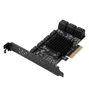 Convertisseur de carte d'extension 10 ports PCIE 4X vers SATA3.0 pour PC Windows - Photo 1/3