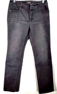 Chicos So Slimming 6 (.05) Short Womens Washed Out Gray Jeans Pants Straight Leg - Picture 1 of 7