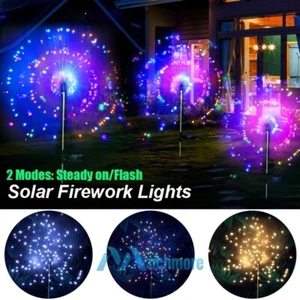 150/200 LED Solar Firework Lights Waterproof Path Garden Lawn Yard Decor Lamp US - Picture 1 of 63