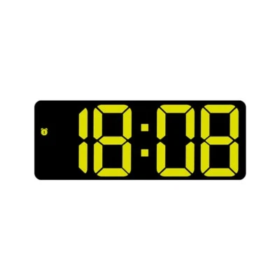  Large Digital LED Display Alarm Clock Snooze Temperature Mode Voice Control - Image 1 of 4