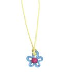 Light Blue Acrylic Flower Pendant Necklace Minimalist Flower Charm Necklace