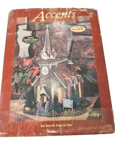 Dept 56 Terry Redlin GOD SHED HIS GRACE ON THEE Porcelain Light up Church Chapel - Picture 1 of 12