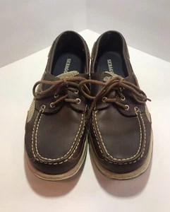 Sebago Dockside’s Men’s 8.5 Leather Boat Shoes Brown - Picture 1 of 6