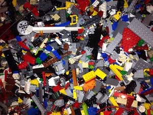 300 Lego / Random Mixed Bricks ~ Parts & Pieces / 1+ LB / Build W-300 Bulk Legos - Picture 1 of 1