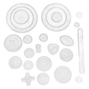 22PCS Graphic Drawing Template Set Drafting Ruler Mandala Spiral DIY Stencil - Picture 1 of 9