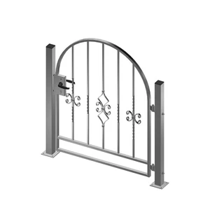 Komplett-Set inkl Pfosten Gartentor Gartentür KARAT Rundbogen Pforte 960x1200  - Bild 1 von 4